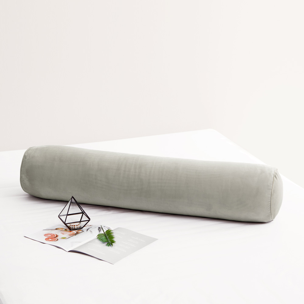 바디필로우 대형 원형 롱쿠션 안고자는 긴베개 극세사-웜베이지, 100cm