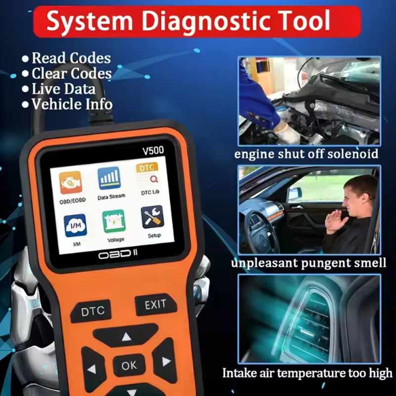 최신형 자동차 OBD2 진단 스캐너 코드리더 OBD II 프로토콜 차량용 진단 스캐너 - 상세 이미지 4