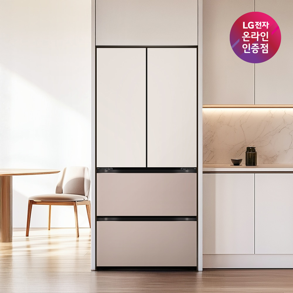 LG 디오스 오브제컬렉션 김치톡톡 Fit & Max Z484GGA123S (글라스/토프+아몬드) 빌트인