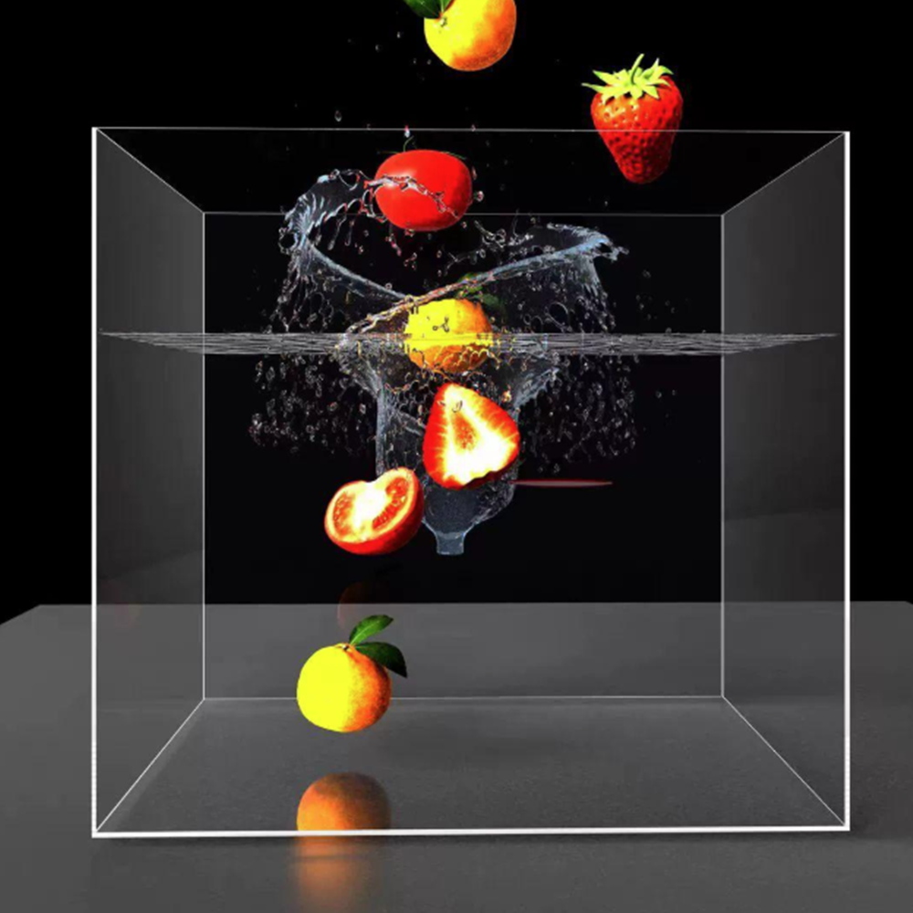 투명 아크릴 촬영 수조 특수 사진 스튜디오 수중 광고사진 어항 투명 60x60x5cm