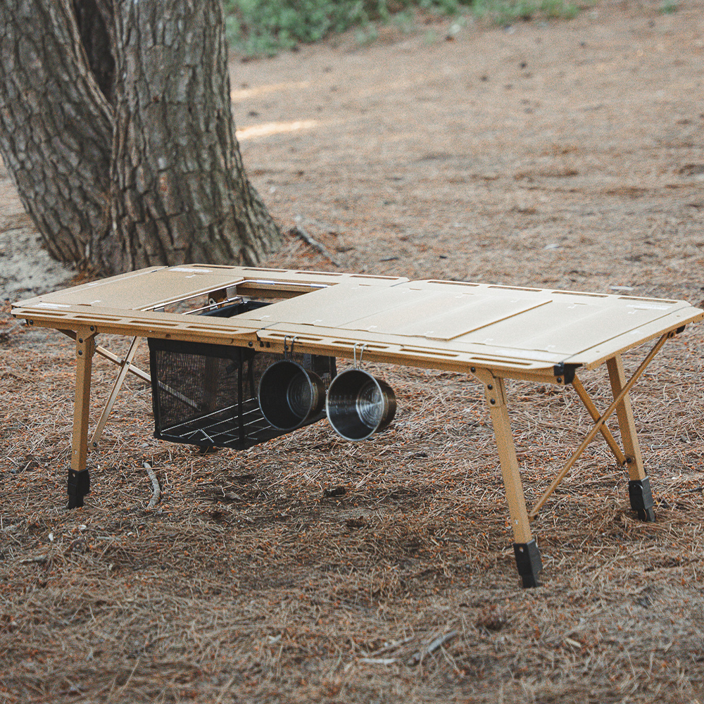 원스위크라이프 캠핑 IGT 접이식 테이블 L, 베이지