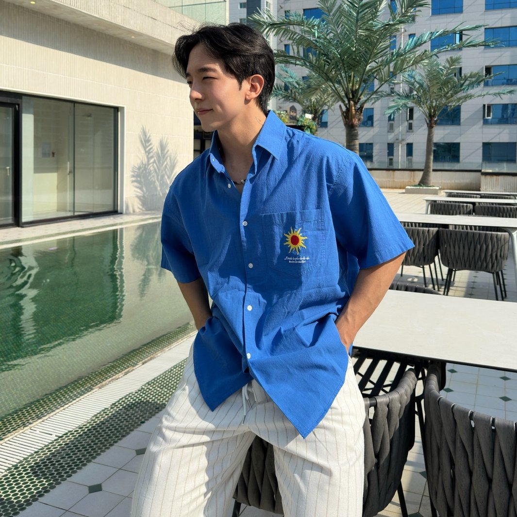 남자린넨반팔셔츠 휴양지셔츠 남자린넨반팔 - 상세 이미지 2