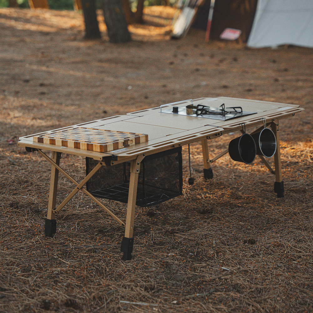 원스위크라이프 캠핑 IGT 접이식 테이블 L, 베이지