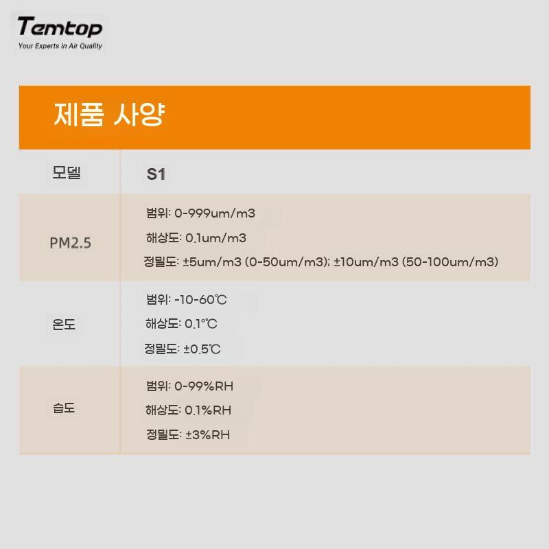 실내 이산화탄소 공기 모니터 공기질 분석 농도 온도 습도 감지기 - 상세 이미지 5