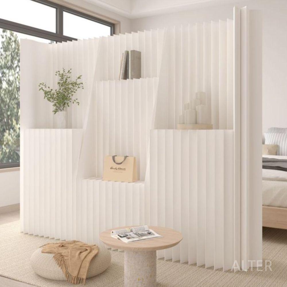 접이식 템바보드 종이 가벽 인테리어 선반 파티션 43x180cm (길이 2~3m) - 상세 이미지 3