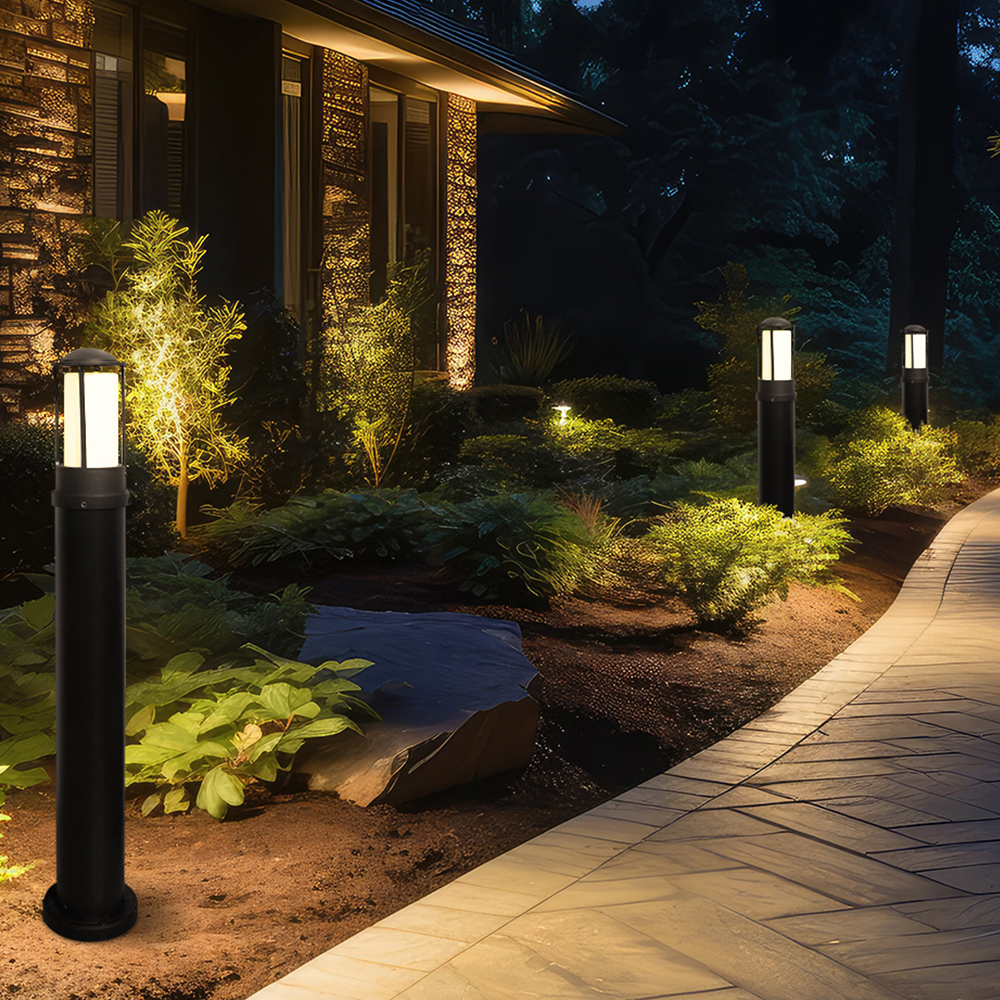 전기 원형 문주등 LED 볼라드등 가로등 정원등 야외 조명 잔디등 전구 전등 기둥 60cm - 상세 이미지 3