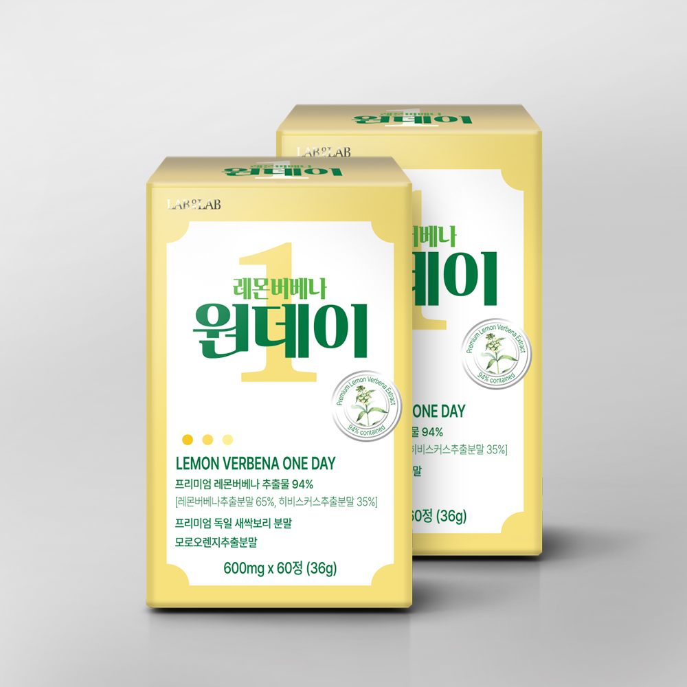 랩온랩 레몬버베나 원데이 600mg 60정, 2개 - 상품 이미지
