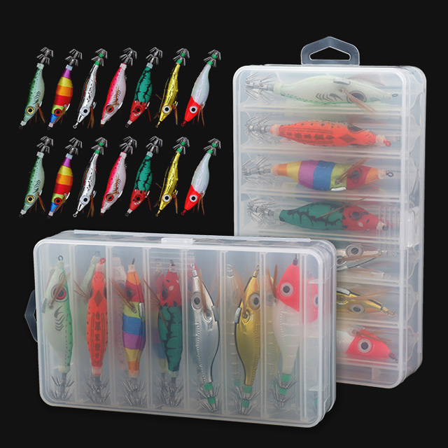 프리미엄 태클박스 왕눈이 에기 15종 세트 고추장 수박 색동 금비 쭈꾸미 문어 갑오징어 - 상품 이미지