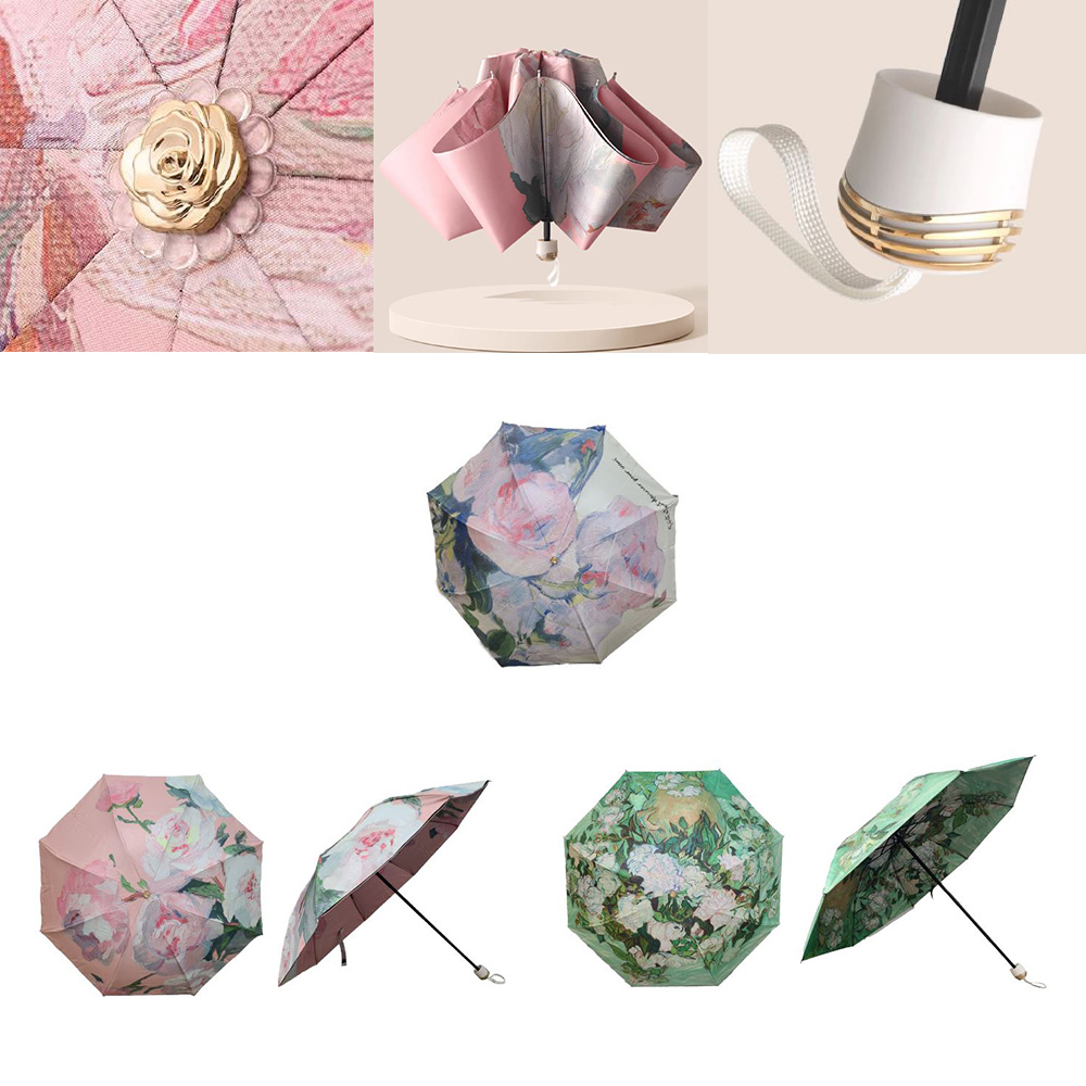 거꾸로 양면 양우산 예쁜 암막 자외선차단 꽃무늬 양산