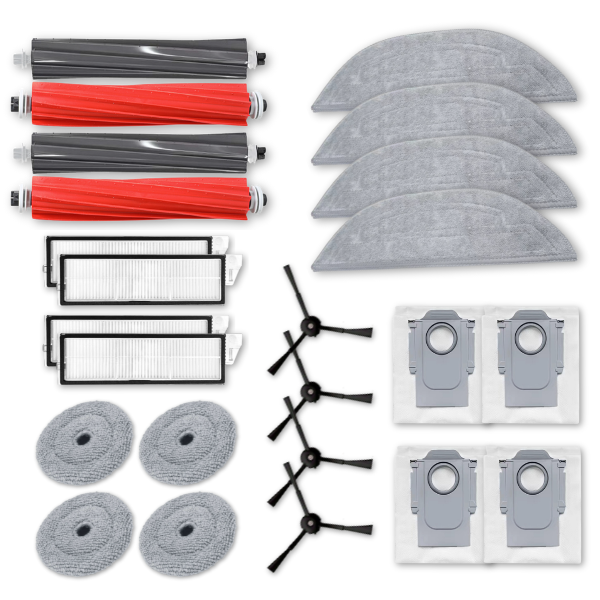 [호환] 로보락 S8 Max Ultra 소모품 물걸레 더스트백 필터 브러쉬 6개월 구성품