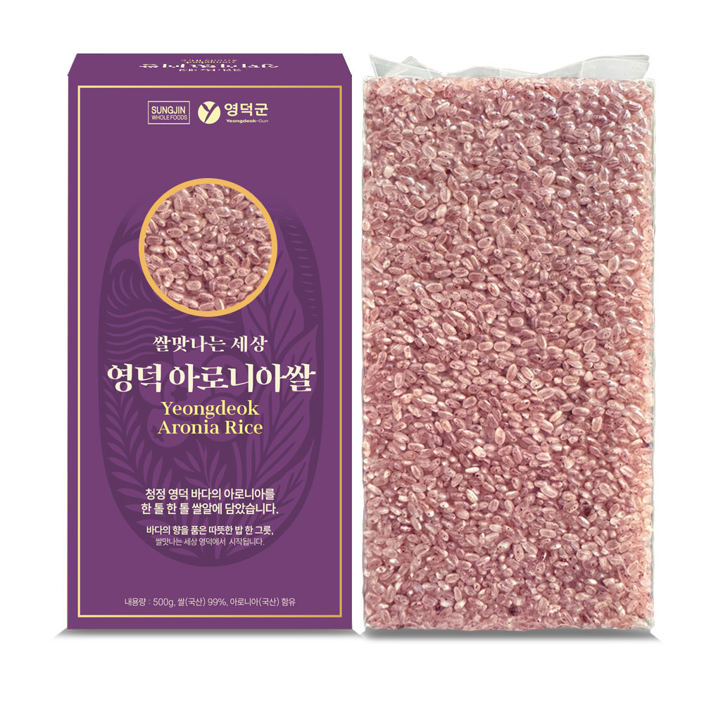 성진홀푸드 쌀맛나는세상 영덕쌀 선물세트 미역 아로니아 울금 500g 3종세트 - 상세 이미지 4