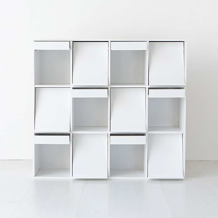 이지보 BESIDE 12문 수납장 가로형 1185x362x1085mm, 3단, N형 화이트 6837.5871 - 상세 이미지 2