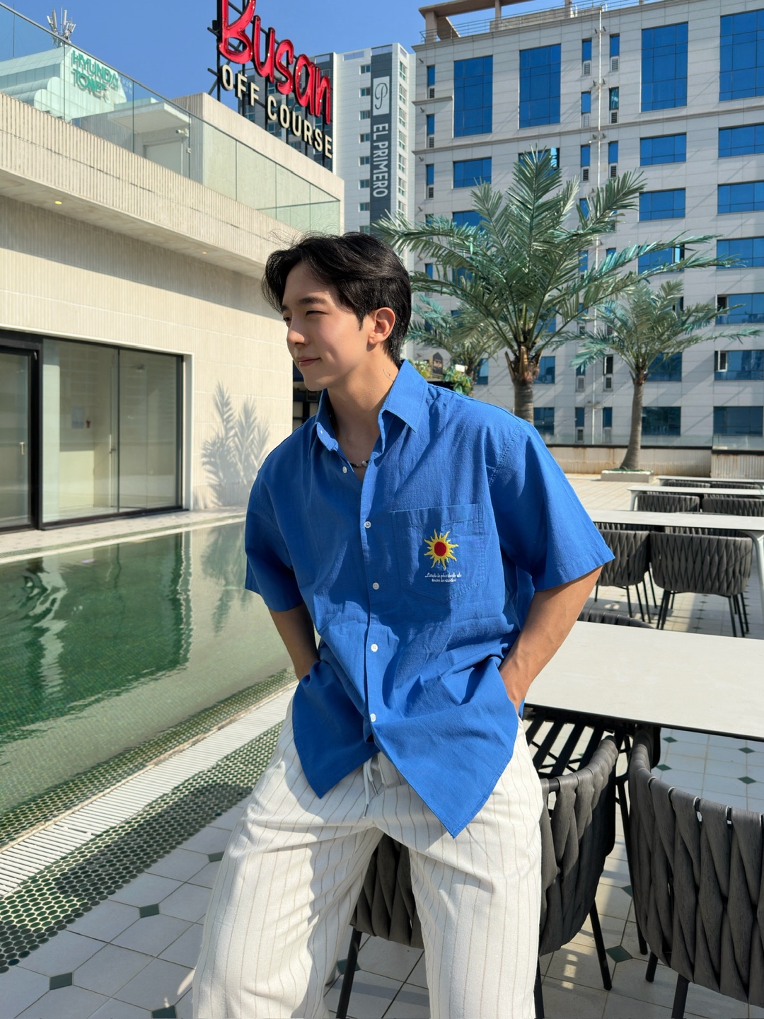 남자린넨반팔셔츠 휴양지셔츠 남자린넨반팔 - 상세 이미지 4