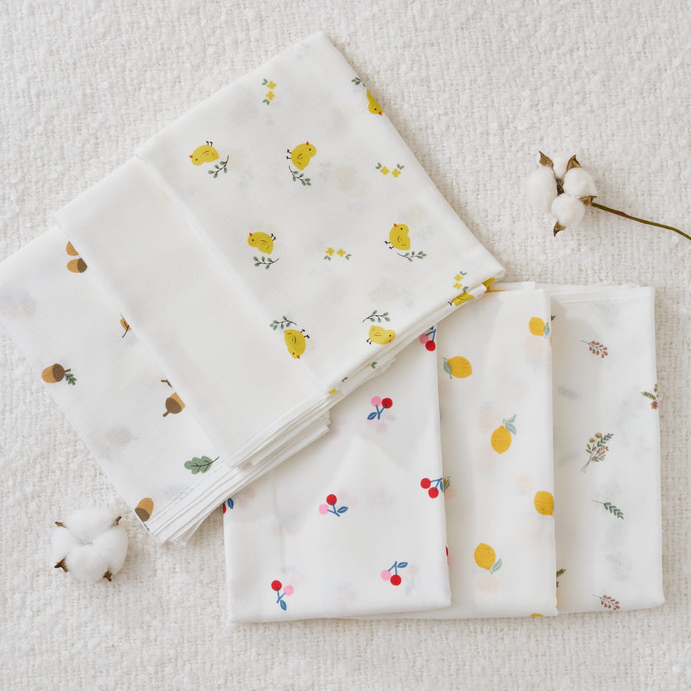 아가짱 신생아 순면 밤부 아기목욕타올 천기저귀 퓨어화이트 5매