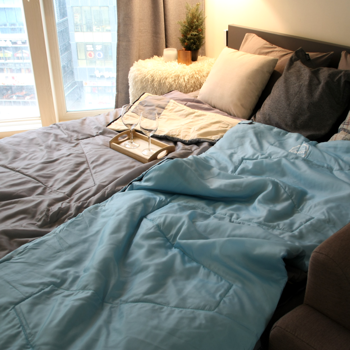 빈슨메시프 파스텔 기본 캠핑 침낭 사계절 백패킹 차박 경량 이불