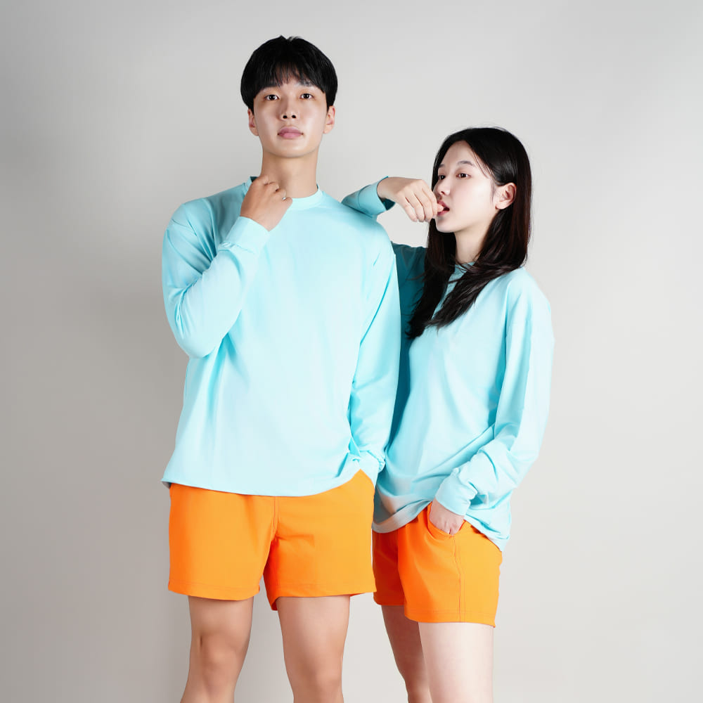 1+1 브리지스트 스윔팬츠 남자수영복바지 여성보드숏 래쉬가드반바지 - 상세 이미지 3