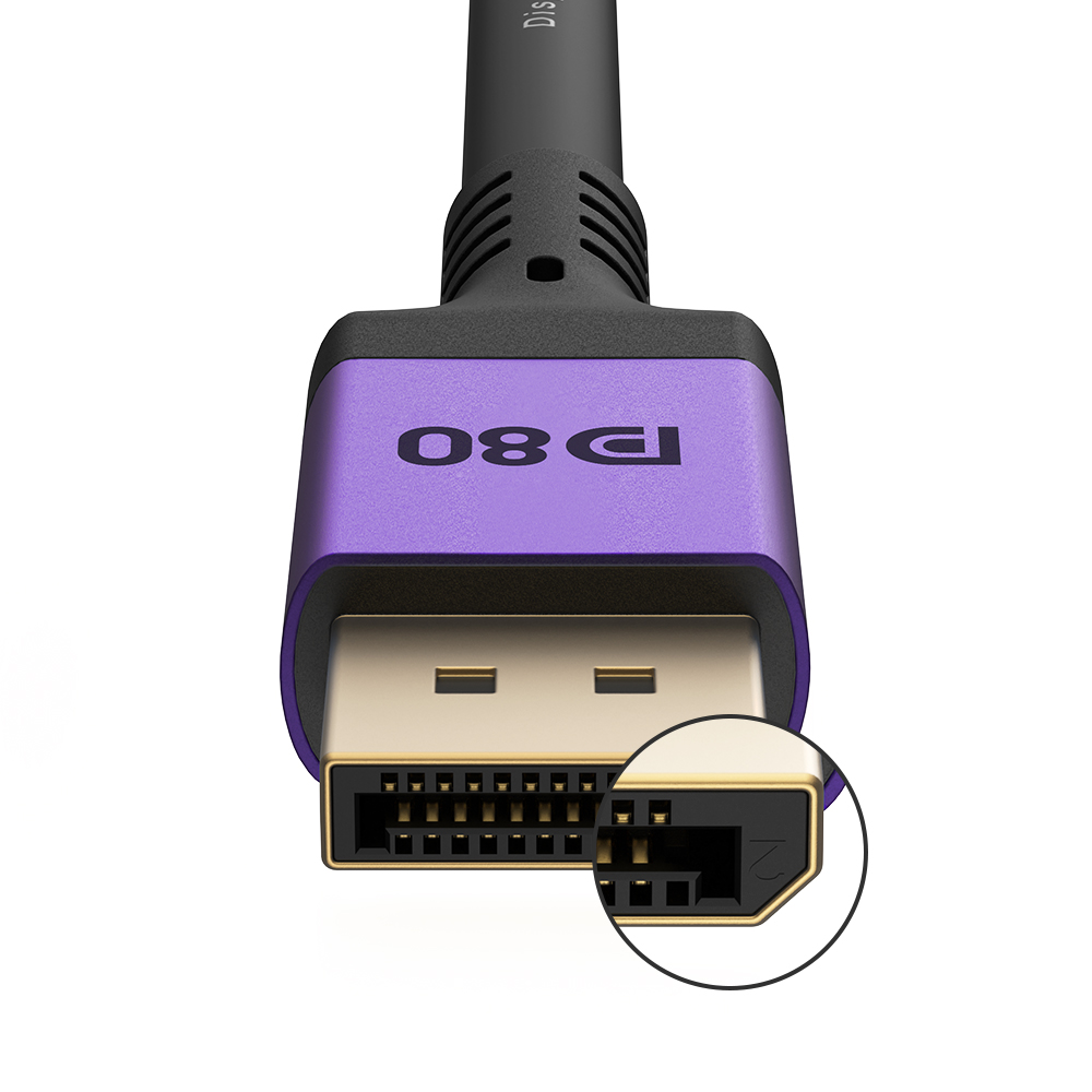 VESA 인증 DP to DP 2.1 DP80 16K DisplayPort 케이블 메탈 1m