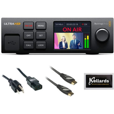 [해외]PC 전원 코드, HDMI 케이블, 화면 청소 물티슈가 포함된 블랙매직 디자인 웹 프레젠터 4K 번들(5팩)