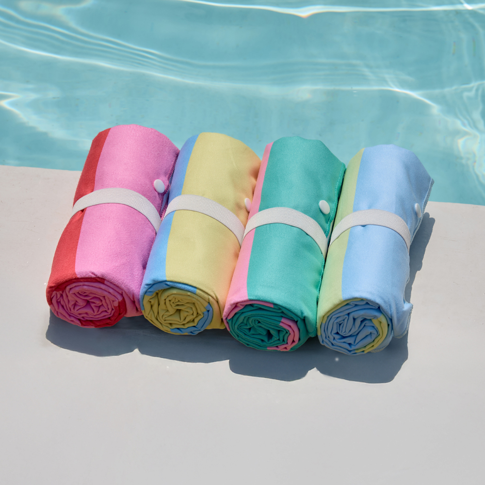 스윔어바웃 특대형 비치 타올 물놀이 극세사 타월 감성 스트라이프 큰 수건