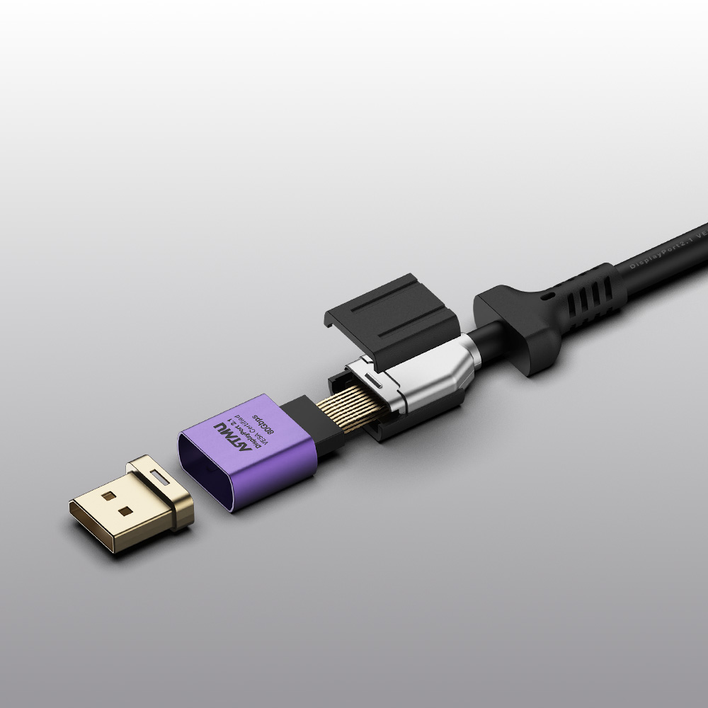 VESA 인증 DP to DP 2.1 DP80 16K DisplayPort 케이블 메탈 1m