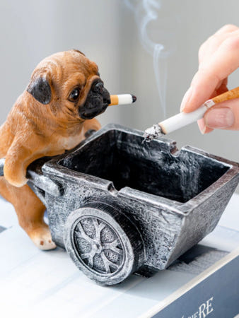 [해외]동물재털이 인테리어 자동차 귀여운 사무실 가정용 소형 브라운 푸시카트