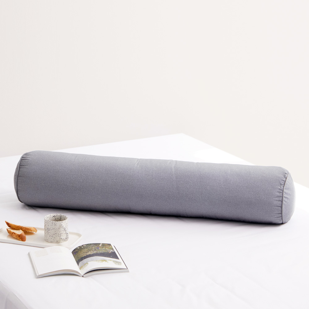 바디필로우 대형 원형 롱쿠션 안고자는 긴베개 멜란지-그레이, 120cm