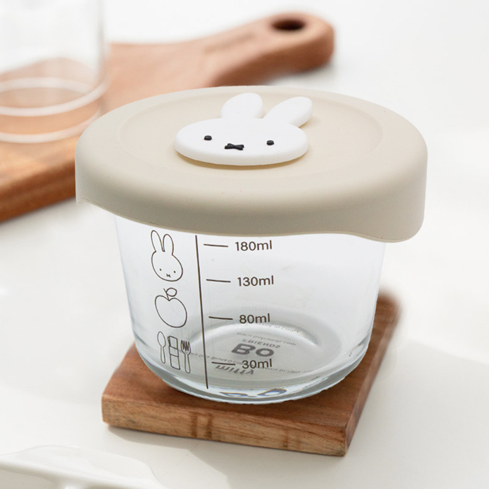 보프렌즈 미피 유리 유아 찜기 전자레인지용기 실리콘 유아식 이유식