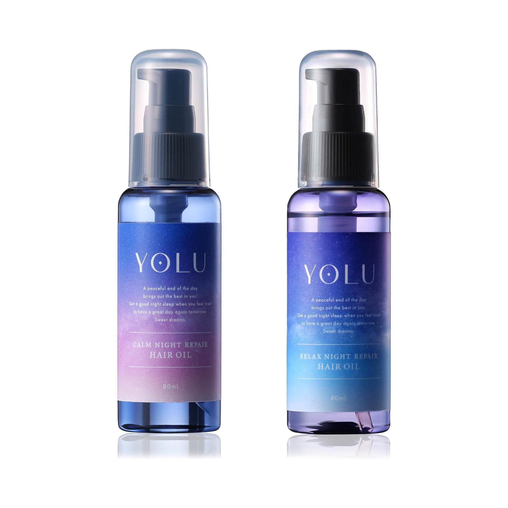 YOLU 요루 헤어 오일 캄 나이트 리페어 릴랙스 나이트 리페어 80ml 2개세트