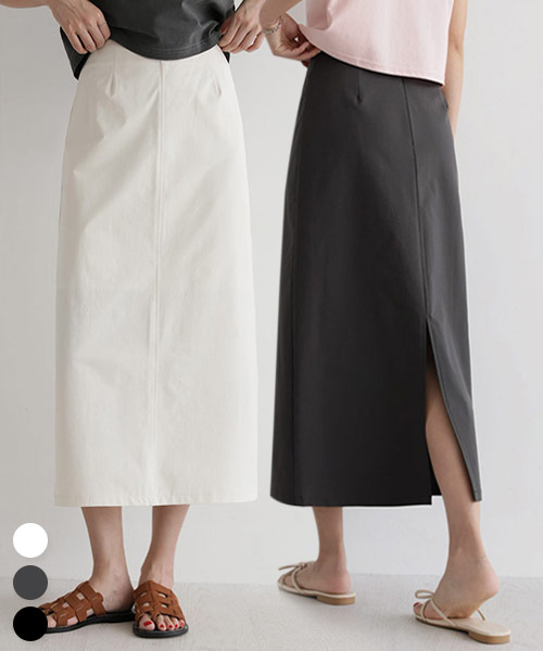 [숏/기본/~2XL] 텐션 H라인 롱 스커트_264680 - 상품 이미지