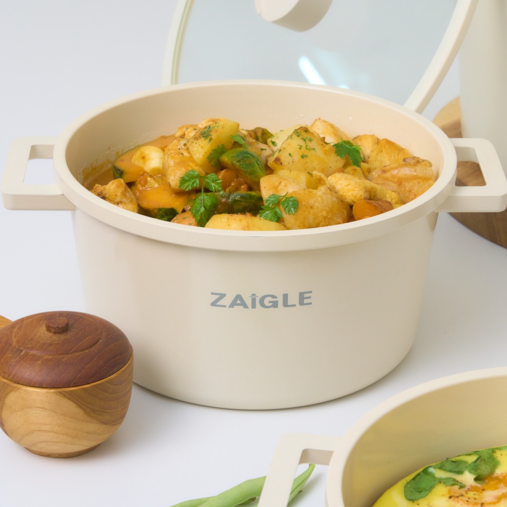 자이글 블룸 인덕션겸용 국산 양수냄비 20cm, 아이보리