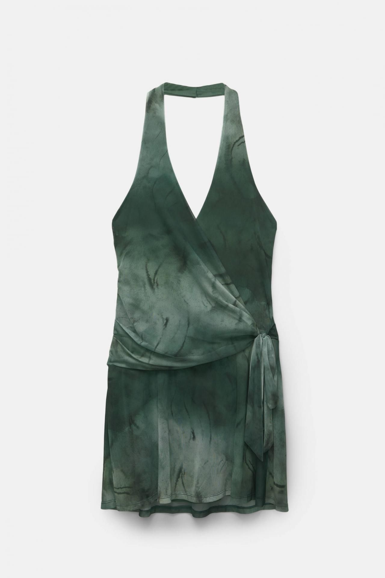 풀앤베어 타이다이 랩 홀터넥 미니 원피스 7394/323 GREENS 이미지 8
