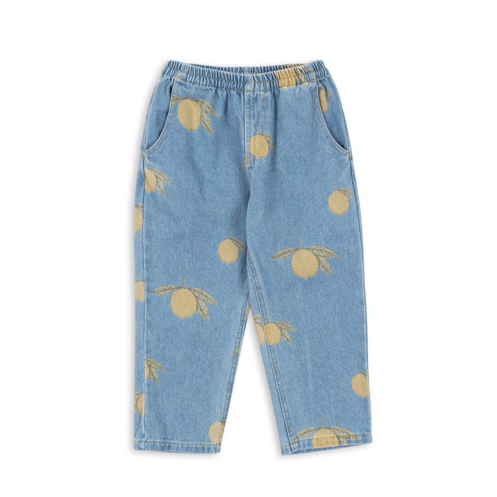 콩제슬래드 키즈 망고 프린트 팬츠 KS102280 LEMON DENIM - 상품 이미지