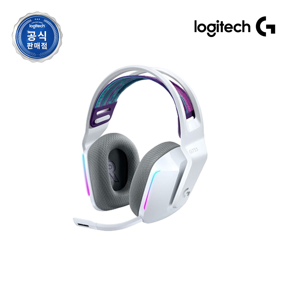 로지텍코리아 공식 G733 LIGHTSPEED 무선 게이밍 헤드셋 화이트