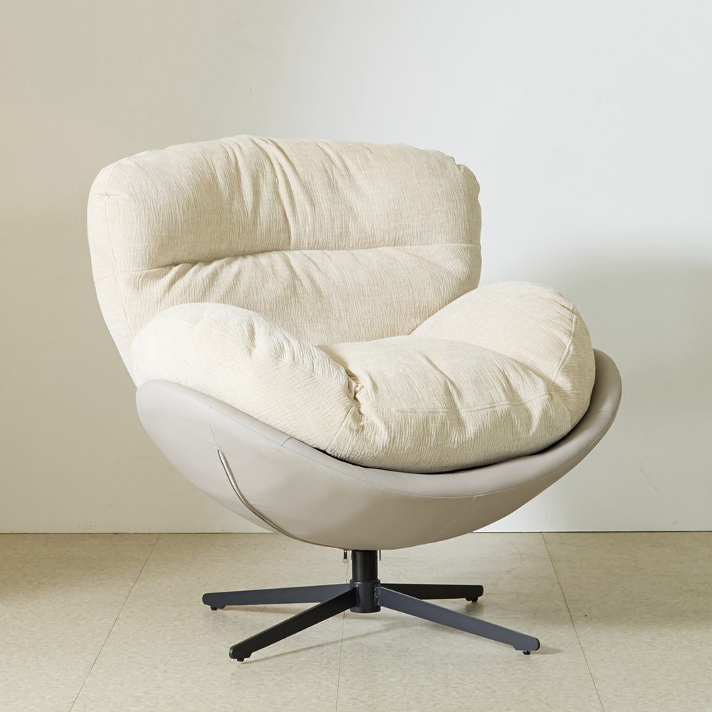 스코나 버나드 릴렉스 회전 체어 패브릭 1인 소파 리클라이너 안락의자