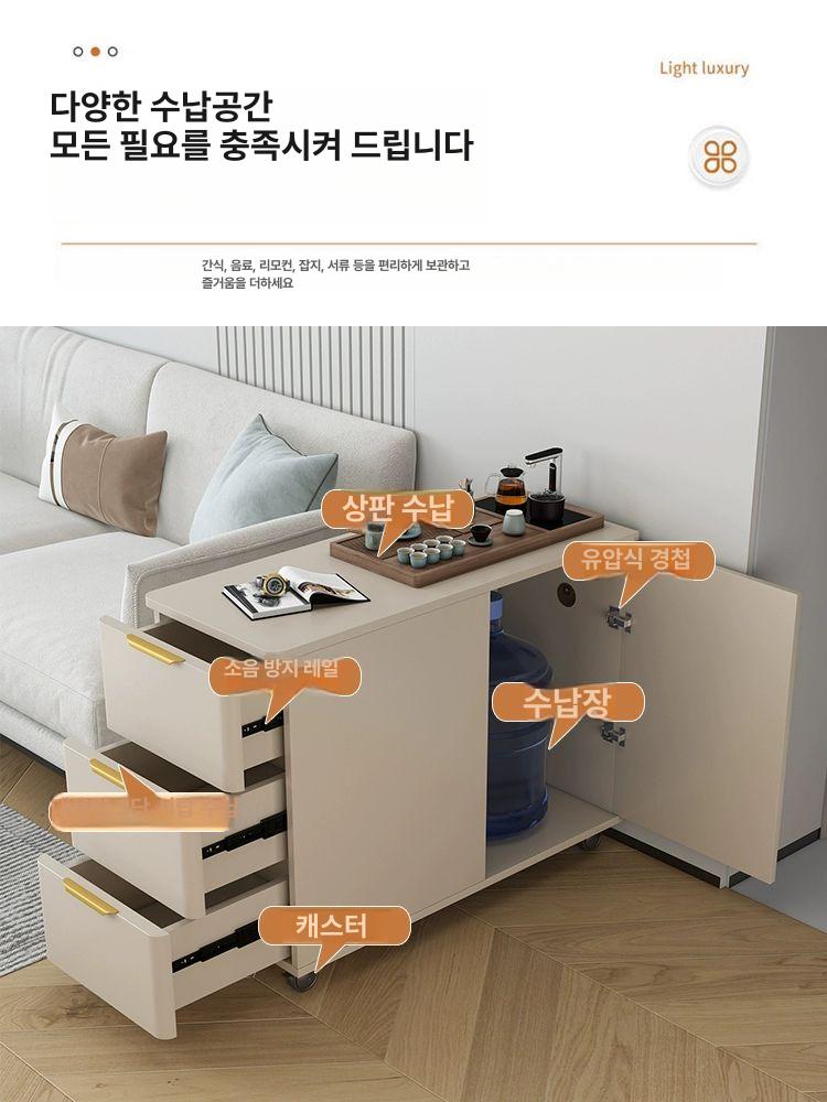 폭좁은 서랍장 쇼파 옆 틈새 슬림 수납장 협탁 거실 이동식 원룸 수납 침대옆 고급 화이트 20x60x60 - 상세 이미지 2