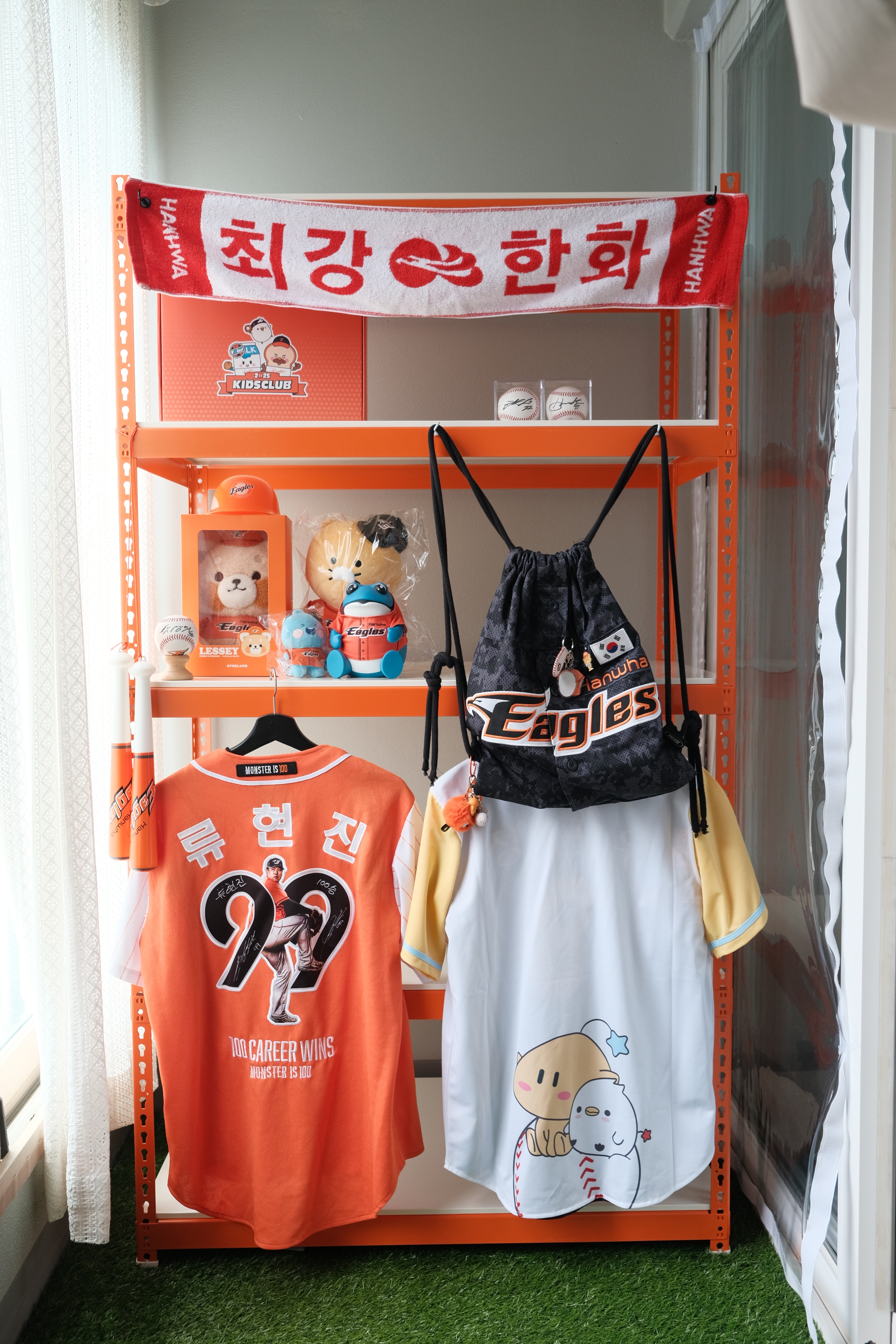 폴던스랙 올스틸 홈 카페 거실 수납 선반 인테리어 선반장 1000x300x1800mm, 5단, 오렌지 - 상세 이미지 5