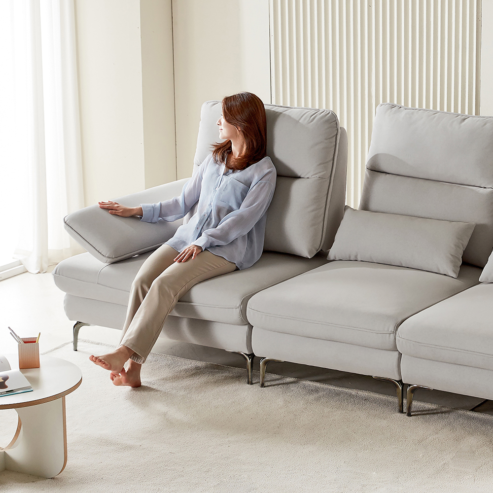 (희망일배송) 클라리아 스윙 소파 이지클린 패브릭 3인용 소파