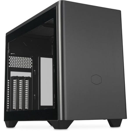 [해외]쿨러 마스터박스 NR200P V2 미니 ITX PC 케이스 - 유리 측벽, 수직 GPU 레이아웃, PCIe 4.0 x 16 라이저 케이블, 도구 없는 360도 액세스, 12