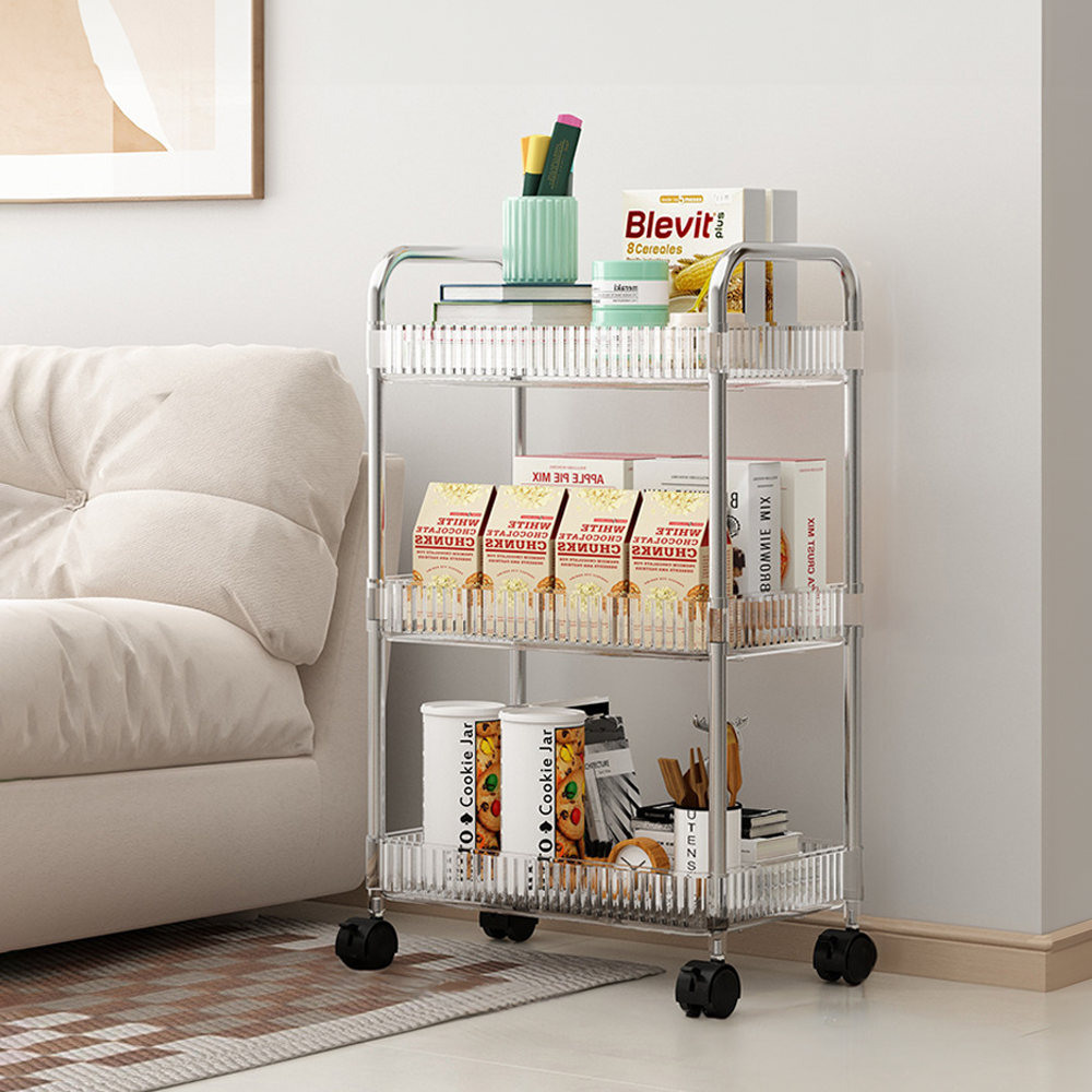 틈새선반 이동식트롤리 세탁실 수납장 바퀴달린 이동 소형 3단