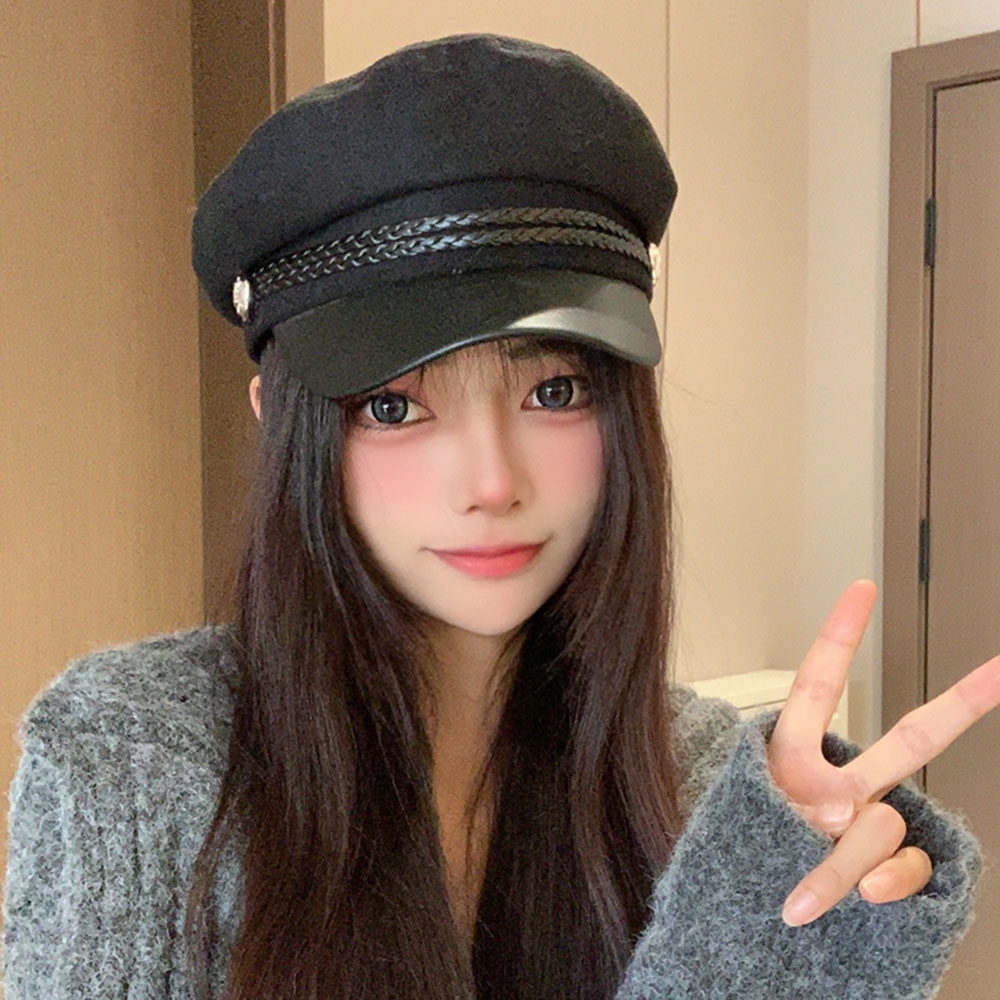 모직 뉴스보이캡 헌팅캡 베레모 마도로스캡 짧은모자 - 상세 이미지 2