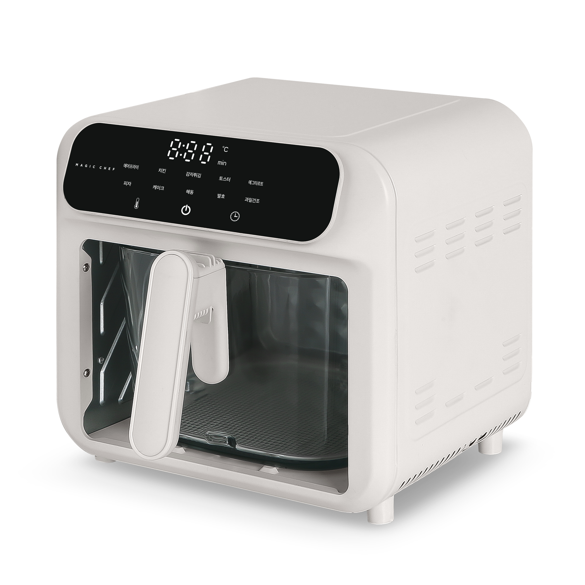 매직쉐프 유리 글라스 에어프라이어 MAF-K5500W 대용량 가정용 바스켓