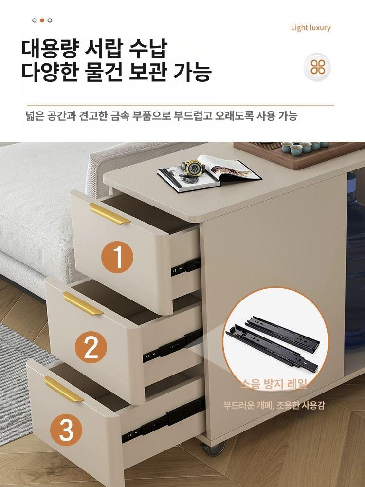 폭좁은 서랍장 쇼파 옆 틈새 슬림 수납장 협탁 거실 이동식 원룸 수납 침대옆 고급 화이트 20x60x60 - 상세 이미지 4