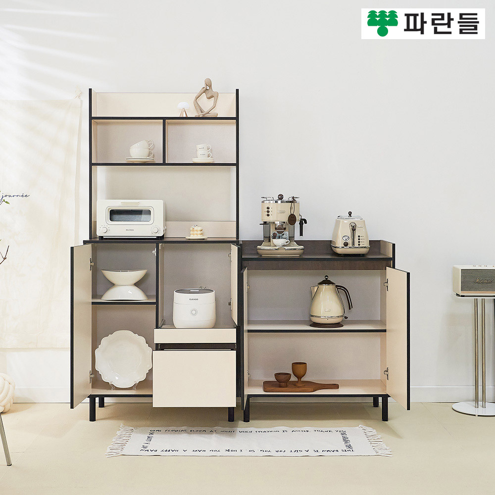 파란들가구 LPM 800 와이드 렌지대 수납장 풀세트 수납장세트 - 상세 이미지 5