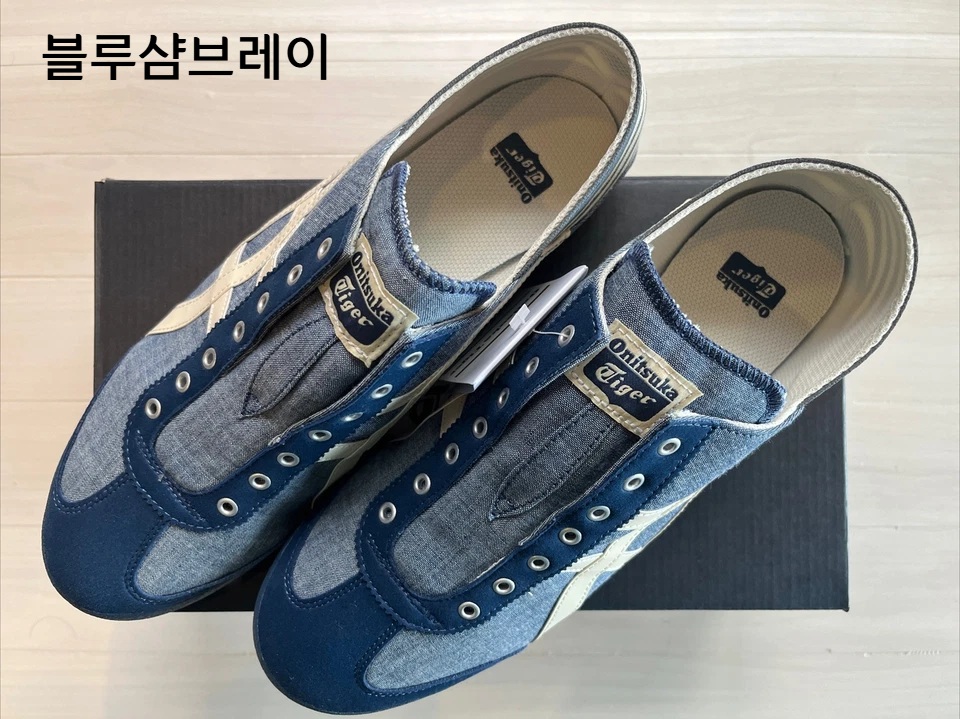 오니츠카타이거 멕시코66 파라티 스니커즈 운동화 남성 1183C233 270 블루샴브레이 - 상세 이미지 2
