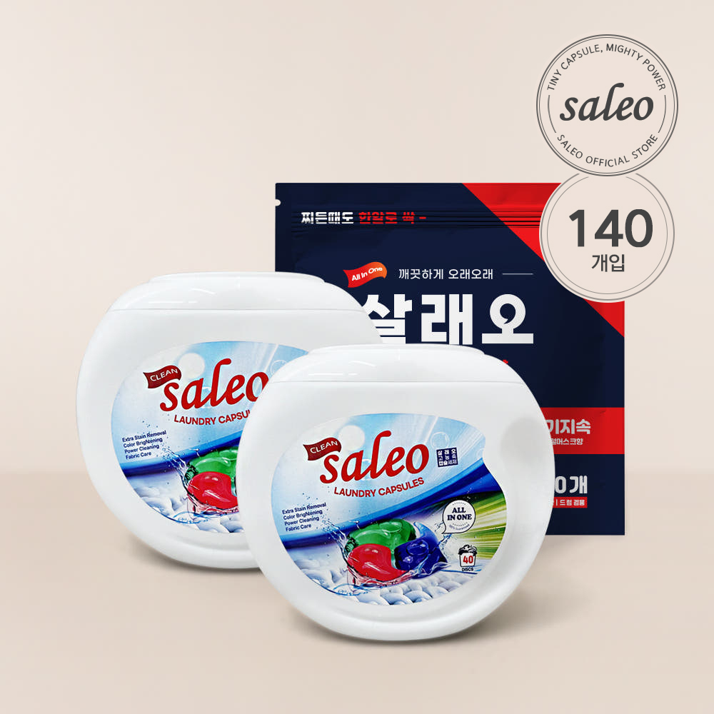 살래오 중성 캡슐세제 본품 14g 40+40개입+리필 14g 60개입