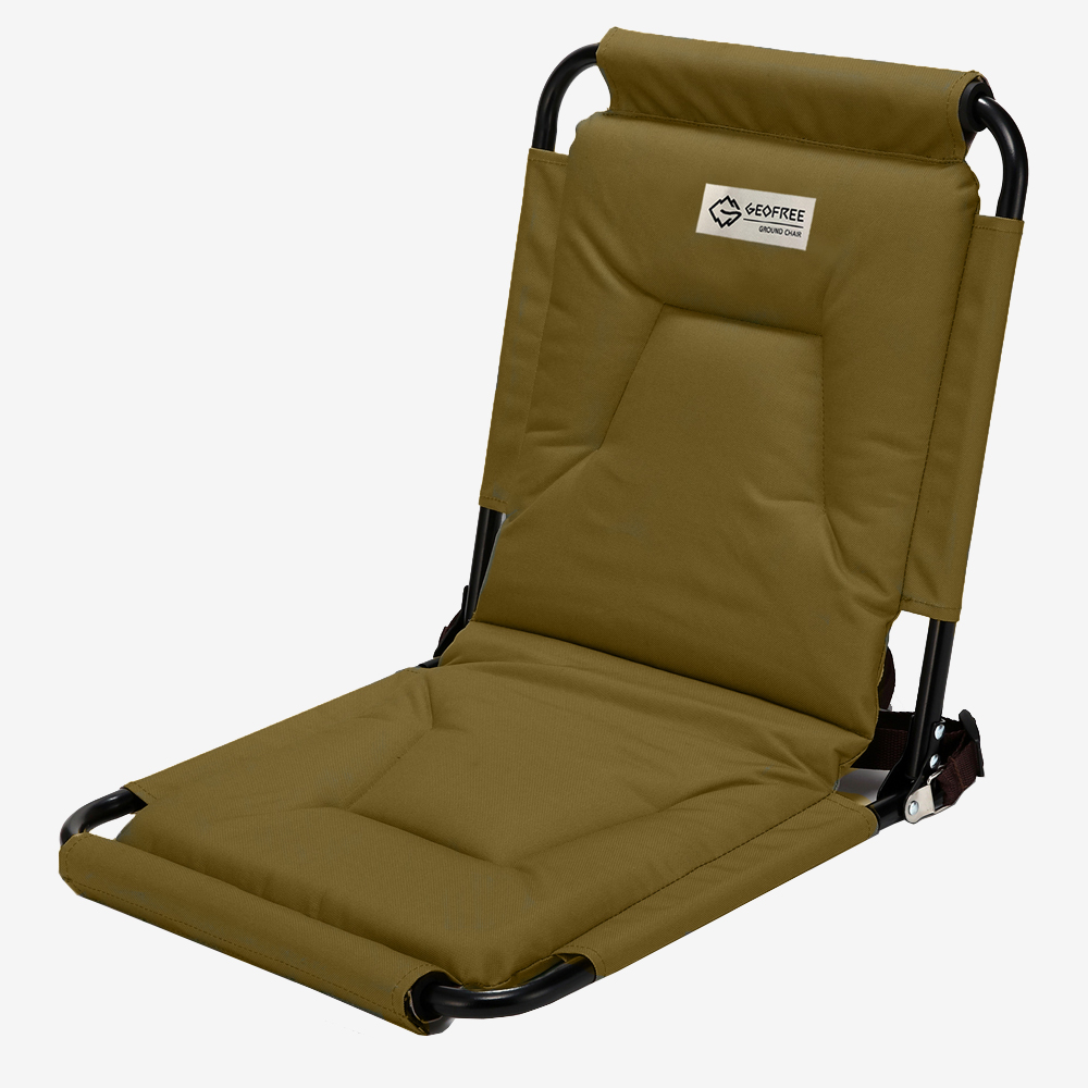 지오프리 릴렉스 그라운드 체어 캠핑 의자 접이식 좌식 페스티벌 피크닉 일반, 올리브, 1개