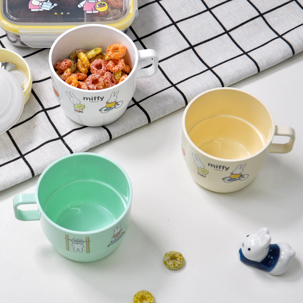 키친유 미피 손잡이 유아 컵 3종 세트 아기 어린이집 양치컵 어린이 물컵 유치원 준비물