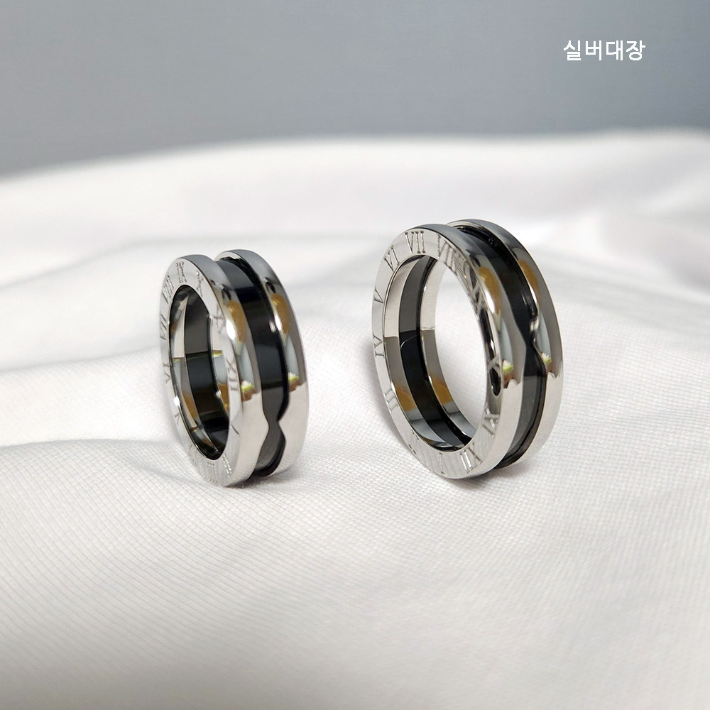 써지컬 스틸 데일리 커플 남자 여자 패션 선물 심플 링 반지 - 상세 이미지 5