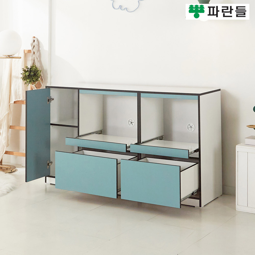 파란들가구 LPM 1400x825 오픈 전자렌지대세트 주방수납장