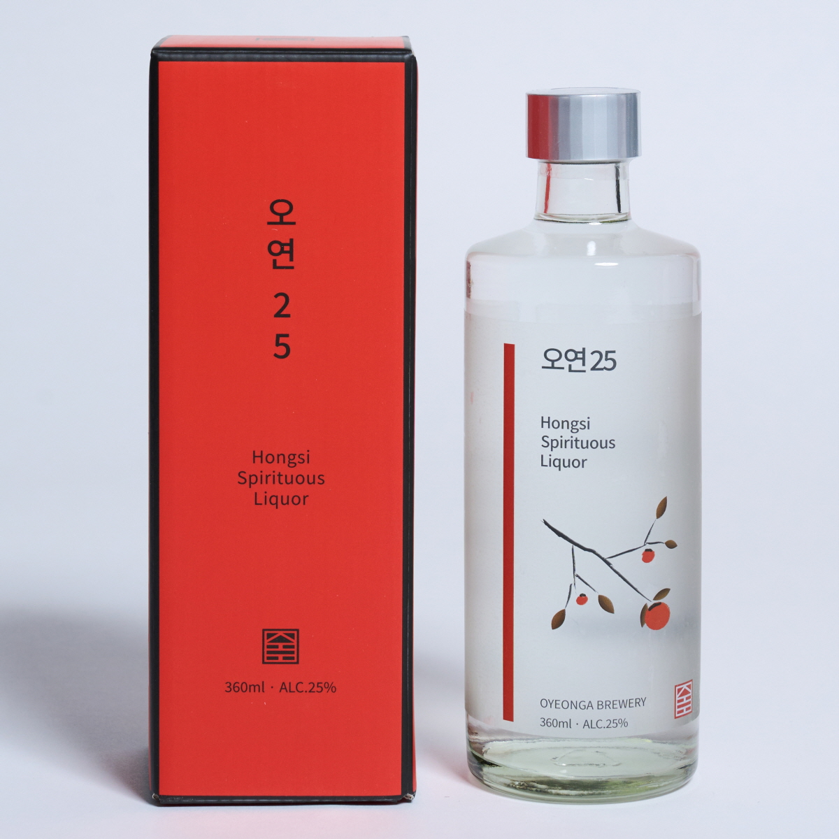 오연25 홍시 증류주 25도 360ml 감 소주 오연가(케이스 포함) - 메인 이미지